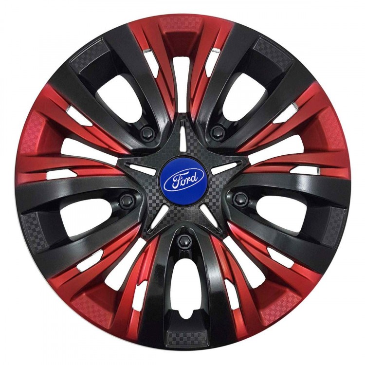 Колпаки на диски Ford Lion Carbon Red Mix 16