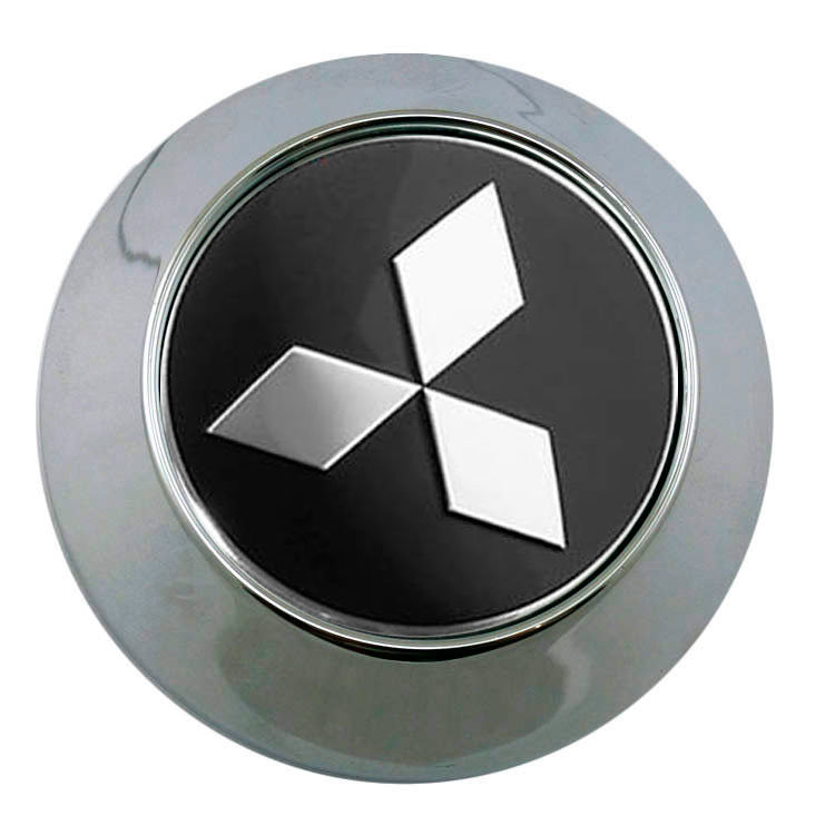 Колпачок на диски Mitsubishi 64/57/10 хром-черный конус