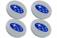 Изображение товара Наклейки на диски Subaru silver blue линза 65 мм 