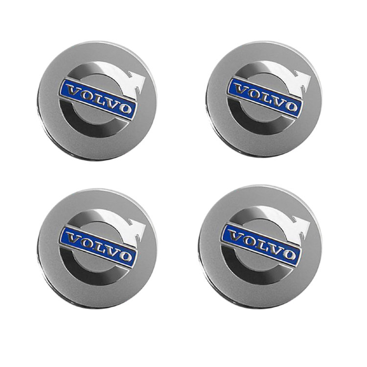 Наклейки на диски Volvo silver сфера 65 мм