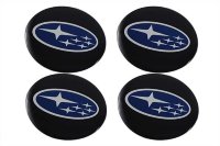 Изображение товара Наклейки на диски Subaru black-blue сфера 55 мм