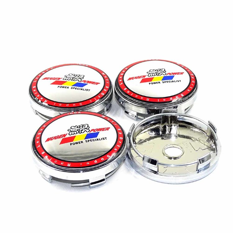 Колпачки ступичные MUGEN POWER 60/56/9 красный-хром