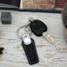Брелок автомобильный кожаный Volkswagen R премиум 3 кольца