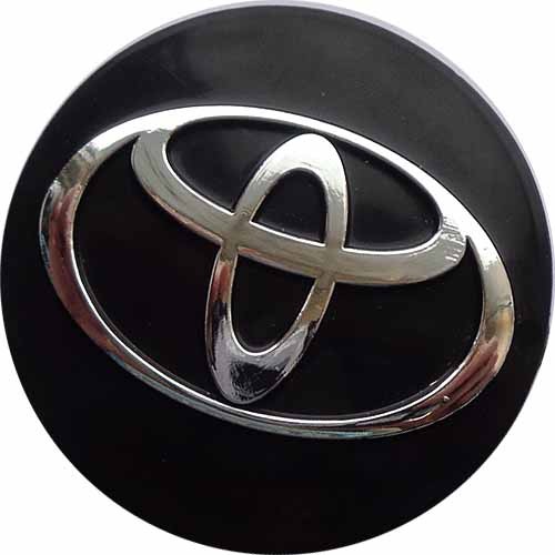 Колпачок на диски Toyota 66/62/12, черный и хром
