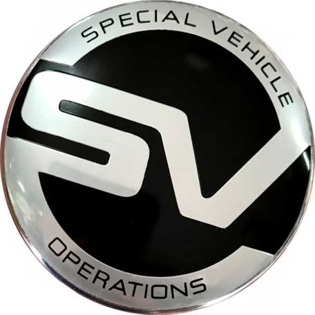 Колпачок на диски LAND ROVER SVO 63/47/9 черный-хром