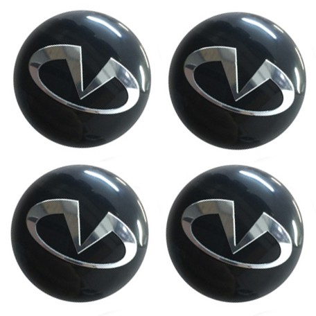 Наклейки на диски Infiniti black сфера 54 мм  