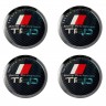 Заглушки для диска со стикером Toyota TRD (64/60/6) карбон/черный