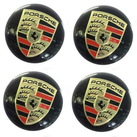 Наклейки на диски Porsche black сфера 60 мм