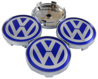 Изображение товара Колпачки в диски Volkswagen 60/56/9 синий-хром комплект   