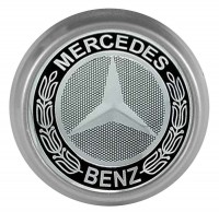 Изображение товара Заглушка на диски Mercedes Benz 74/70/9 хром черный