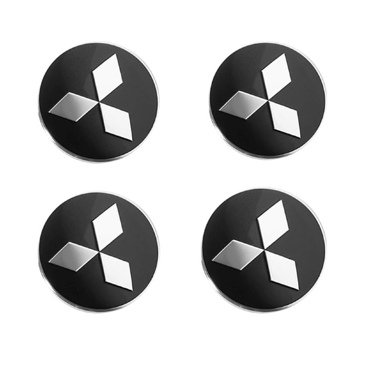 Наклейки на диски Mitsubishi black сфера 60 мм