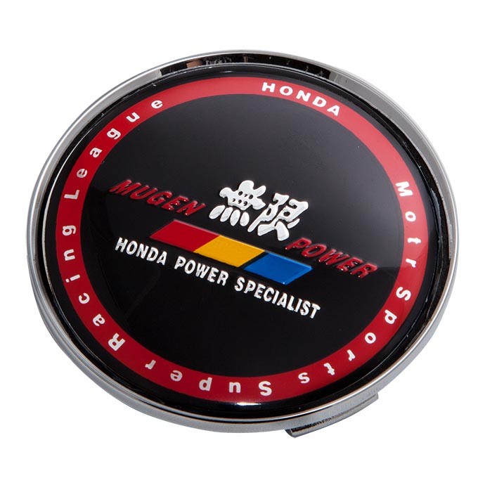 Колпачки на диски 62/56/8 со стикером Honda mugen power черный