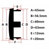 Колпачки на диски BMW hartge 65/60/12 