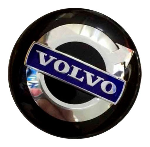 Колпачок на диски Volvo K&K (КиК) Рапид 63/55/6 черный с синим