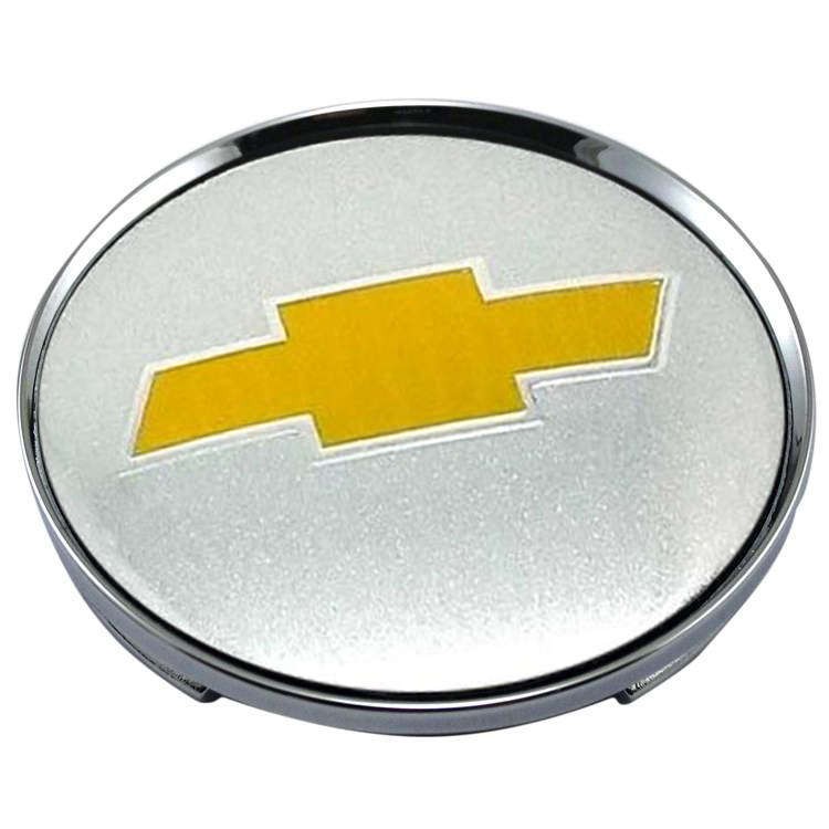Колпачки на диски Chevrolet  65/60/12 хром и желтый 