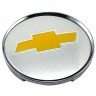 Колпачки на диски Chevrolet  65/60/12 хром и желтый 