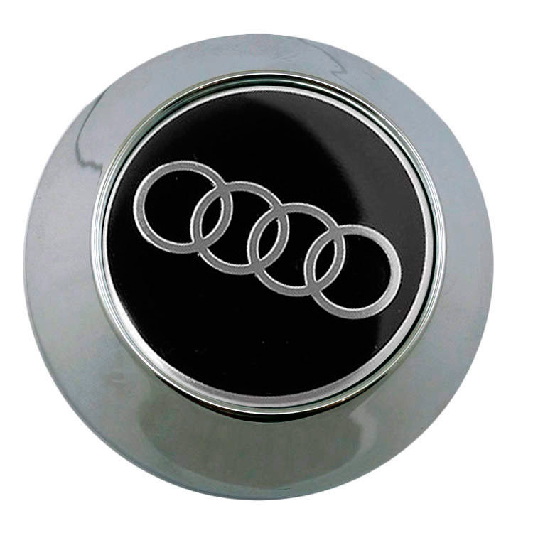 Колпачок на диски Audi 64/57/10 хром-черный конус
