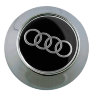 Колпачок на диски Audi 64/57/10 хром-черный конус