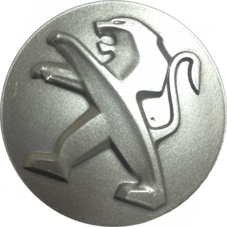 Колпачки на литые диски ПЕЖО, серебро, d54, 60/54/9
