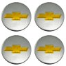 комплект колпачков Chevrolet  (53/49/7) металл+золото