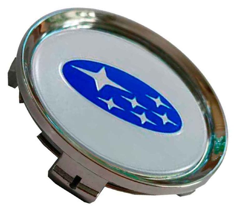 Заглушка ступицы диска Subaru 74/69/12 хром