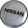 Колпачок на диски Nissan 60/56/9 серебристый хром 
