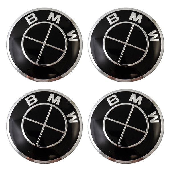 Наклейки на диски BMW 56 мм сфера full black 