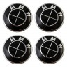 Наклейки на диски BMW 56 мм сфера full black 