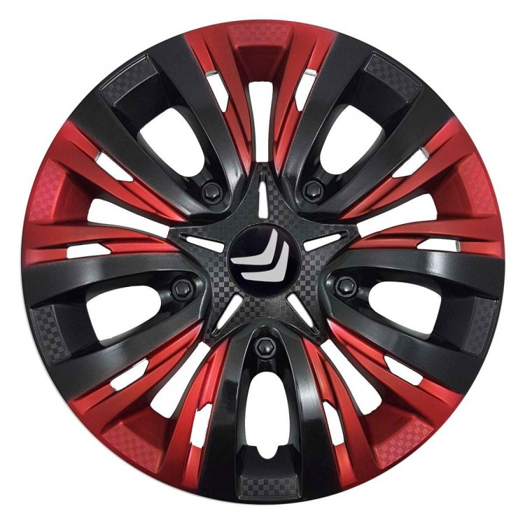 Колпаки на диски Citroen Lion Carbon Red Mix 13