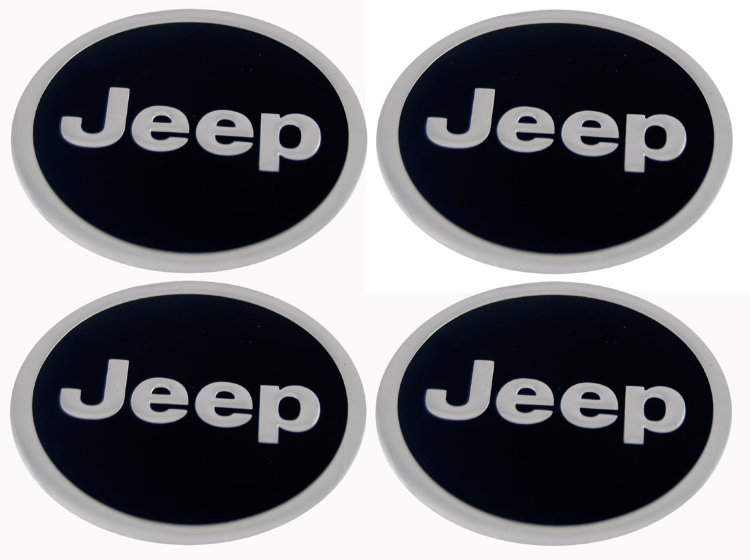 Наклейки металлизированные Jeep black 60 мм 