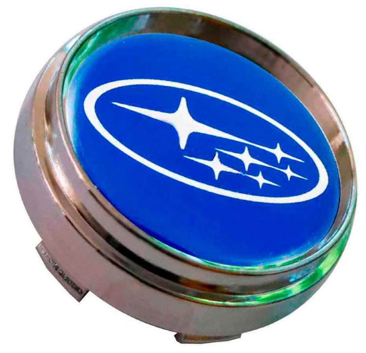 Заглушка ступицы Subaru 66/62/9 хром синий