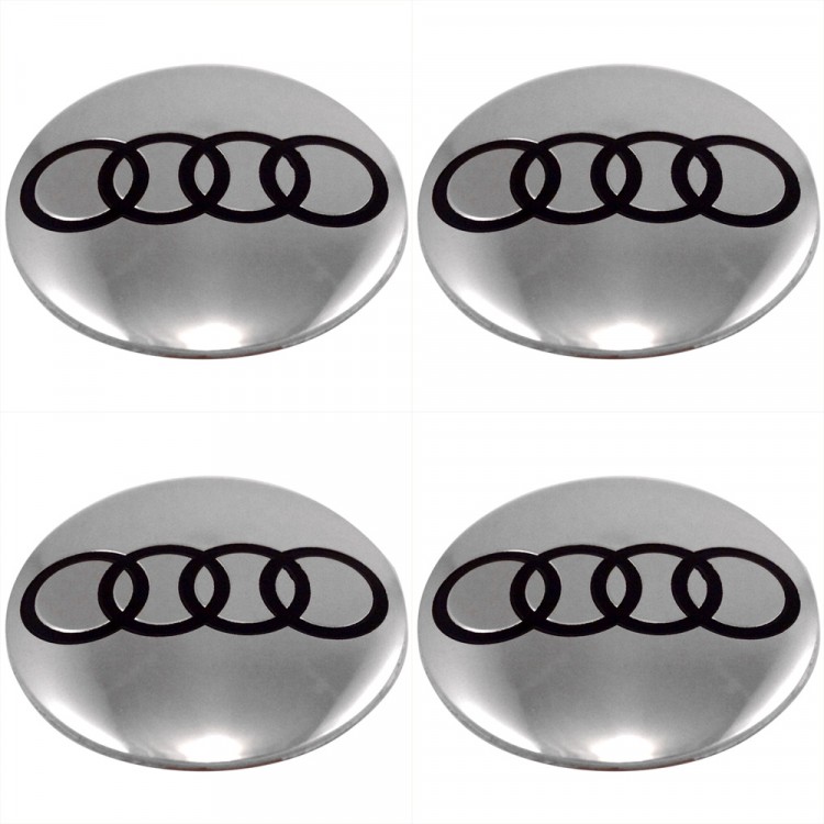 Наклейки на диски Audi steel сфера 56 мм 