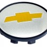 Колпачок на литые диски Chevrolet 58/50/11 хром/золото