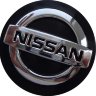 Колпачок на диски Nissan d54 60/54/12 черный-хром 